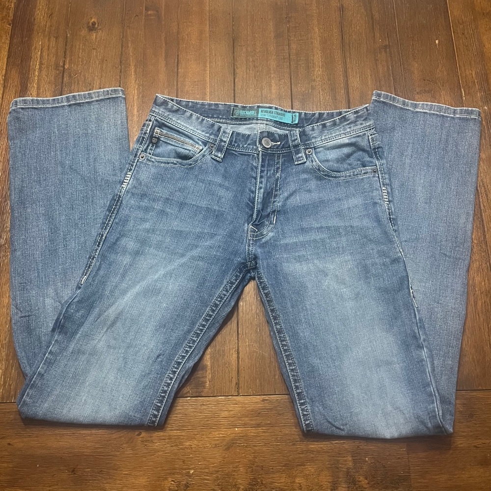 Rock & Roll Denim Revolver Straight Slim Fit Straight Mens Jeans 29x34 - Picture 10 of 10